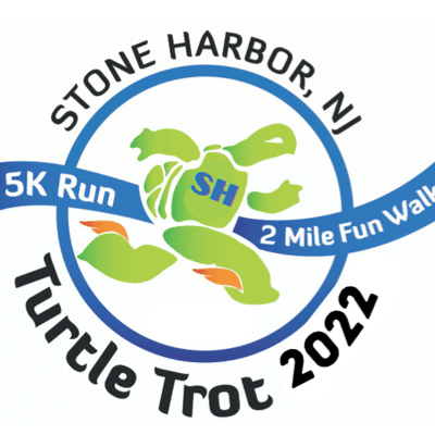 Logo for Stone Harbor Turtle Trot 5K Run and 2 Mile Fun Walk 2022.