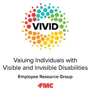 Logo for VIVID, supporting individuals with visible and invisible disabilities.